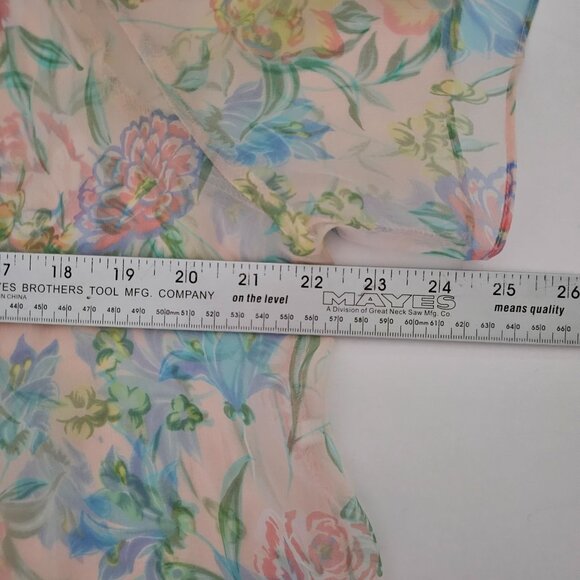 Vintage Victoria's Secret Gold Label Top Robe Size P XS Sheer Floral Pink Lace - Picture 8 of 9